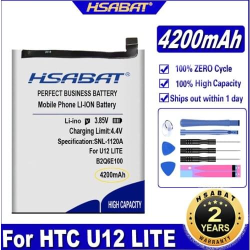 HSABAT B2Q6E100 4200mAh Battery for HTC U12lite / U12 Lite Batteries