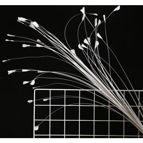 20Heads Simulation White Large tail grass artificial flower home decoration wedding road lead flower wall fake plant