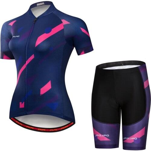 JPOJPO Summer Short Sleeve Women Cycling Jersey Set Breathable MTB bicycle Jersey Sets Sport Ropa Ciclismo bike jersey sets