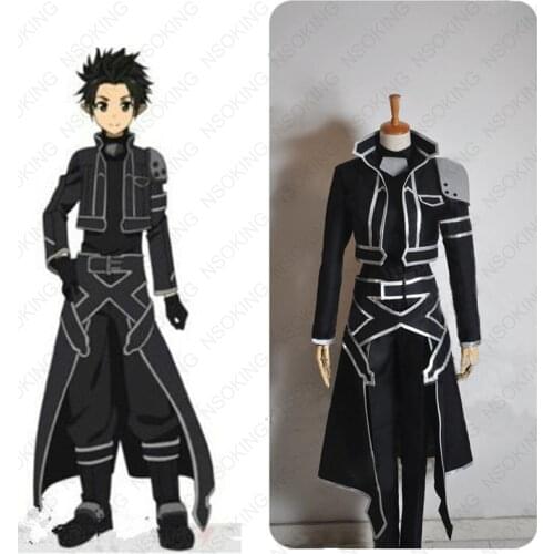 New Sword Art Online Kirigaya Kazuto Costume Anime ALO Kirito Cosplay Costumes Customzied