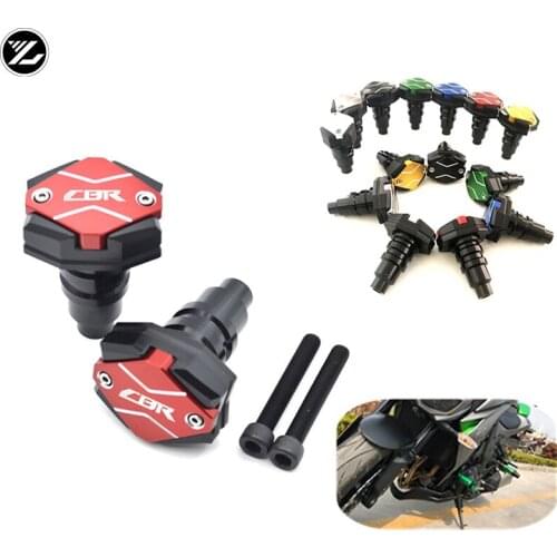 CBR LOGO Motorcycle Frame Slider Anti Crash Caps protection Moto Crash Pad for honda CBR600RR 1000R CB500 CBF500 F4 F5 CB1100