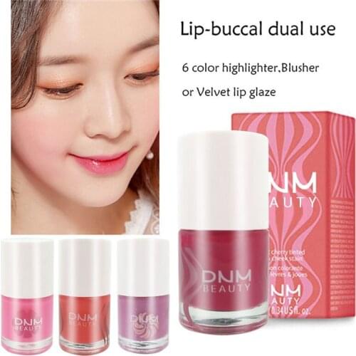 Matte Soft Liquid Filling Lip Gloss Velvet Lips And Cheeks Dual Purpose Not Easy Fade Make Up Multifunctional Lip Tint Blusher