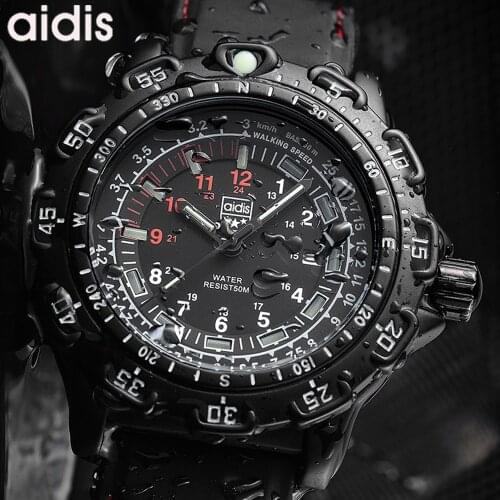 Addies Male Military Watches Casual Sports Outdoor Silicone Quartz Wristwatch Mens Clock Relogios Masculino Luxury Fashion