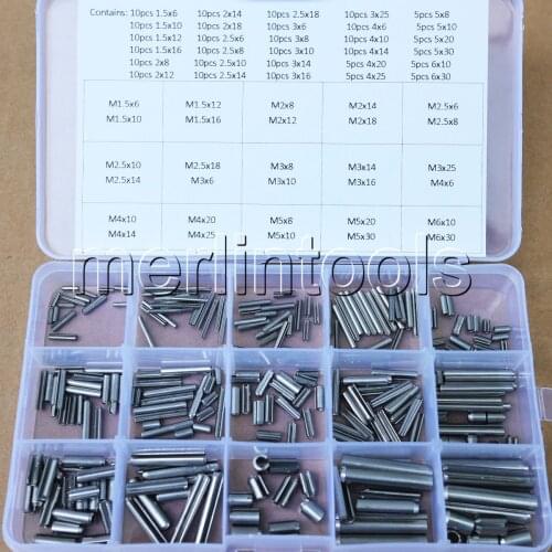Stainless Steel Split Spring Dowel Tension Roll Pins 1.5 - 6mm Assortment Kit
