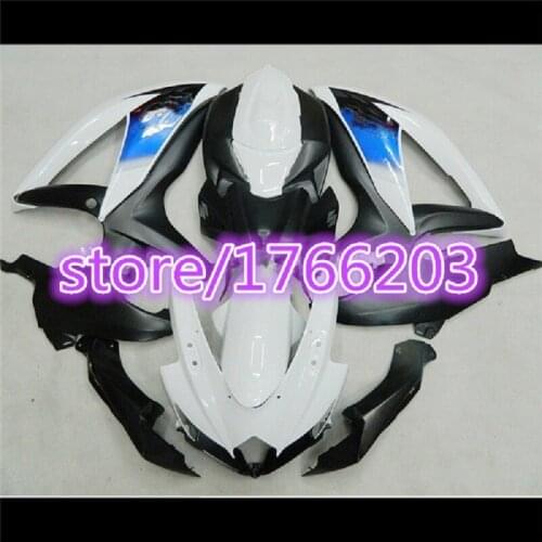 New hot motorcycle fairing kit for suzuki injection gsxr 600 750 08-10 white black fairings gsxr600 2008-2010