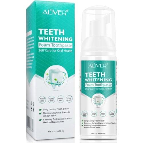 Pressing Type Mousse Toothpaste Foam Remove Tooth Stains Odor Cleansing ooth whitening products Oral Hygiene