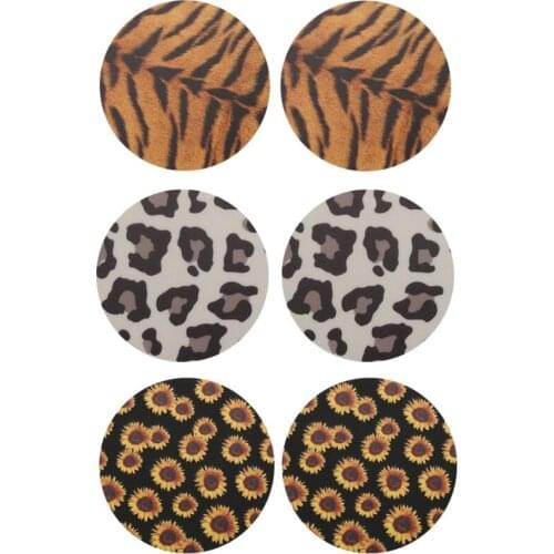 964B 2 Pcs Cup Coasters Anti Slip Drinks Mat Soft PVC Drinks Absorbent for Cars Boat Vehicles Cup Holder