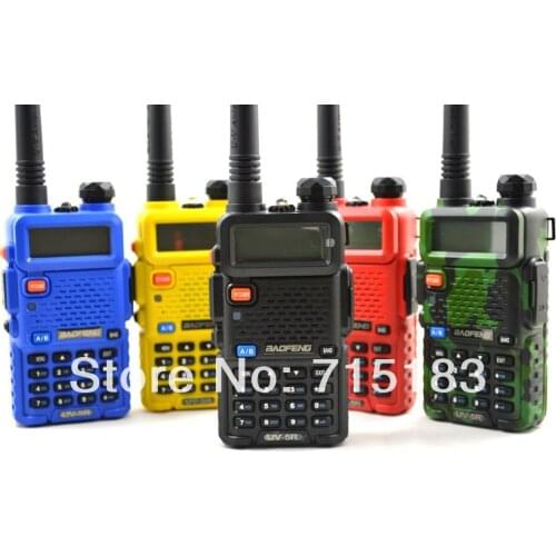 2pcs/lot Portable BAOFENG UV-5R Walkie Talkie 136-174/400-520Mhz Dual Band UHF/VHF Radio amateur radio UV5R with free Earpiece