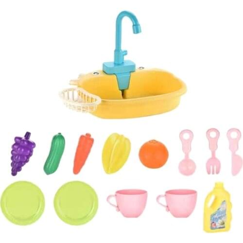 Bird Bath Tub Feeder Bowl Parrot Automatic Shower Bathtub Swimming Pool with Faucet Pretend Play Kitchen Sink Dishwasher