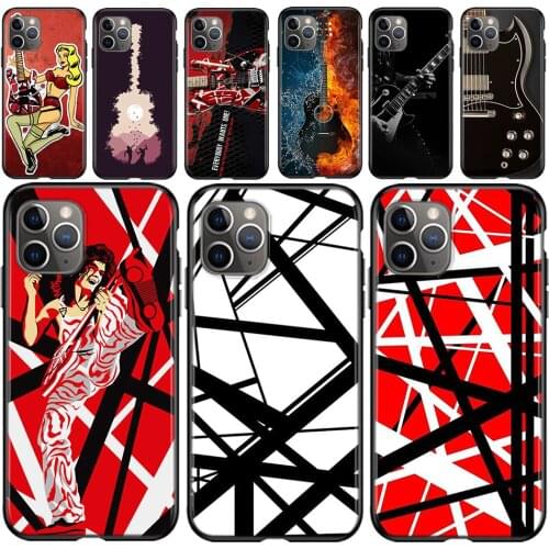 Van Halen Graphic Guitar Silicone Cover For Apple Iphone 12 Mini 11 Pro XS MAX X XR 6 7 8 Plus 6S 5 5S SE Phone Case