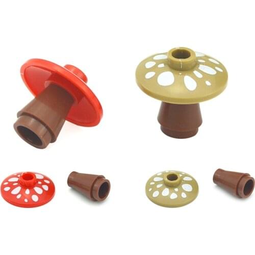 MOC Plants The Mushroom Pine Tree Flowers Building Blocks Toys for Children Assemble Blocks DIY Gifts Kids Toy