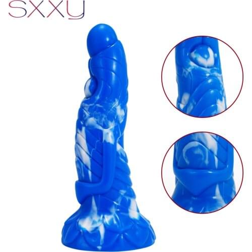 SXXY Fantasy Exotic Dildos Suzaku Anal Sex Toys Ancient Mythical Beast Butt Plug Big Eye G Spot Clit Stimulator Anus Massage