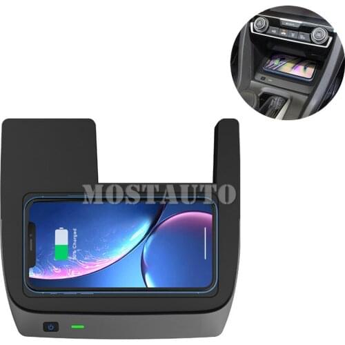 The Phone With QI Wireless Charging For Honda Civic Car Wireless Charger Phone Fast Charger Center Console 2016-2021 LHD