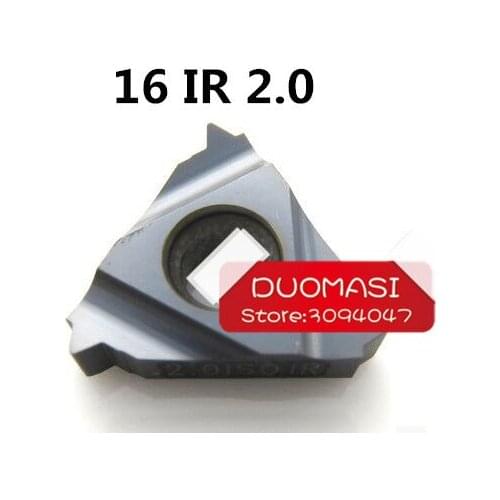 16 IR 2.0 ISO ,Indexable Tungsten Carbide Threading Lathe Inserts for Threaded Lathe Holder,thread turning tool holders