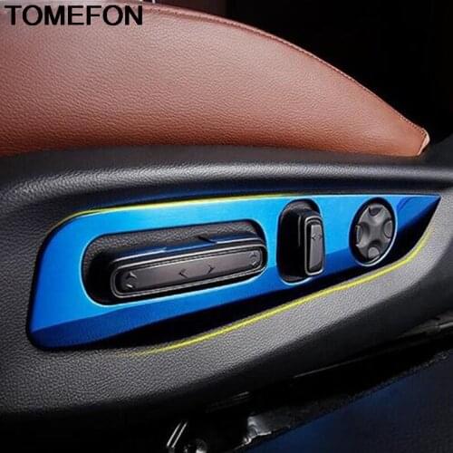 TOMEFON For Honda Accord 2018 2019 10th Seat Adjustment Knob Button Switch Frame Cover Trim Interior Accessories Stainless Steel