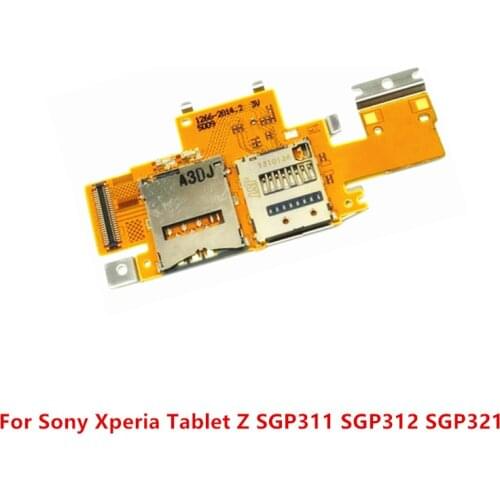 Replacement Repair Part SIM Card Holder Slot Socket Reader Tray Flex Cable Ribbon For Sony Xperia Tablet Z SGP311 SGP312 SGP321