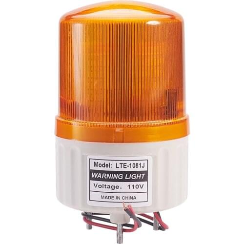 Othmro DC 12V/24V/220V 1W/10W Yellow Flash Signal Lamp Bright Industrial Light Warning Light
