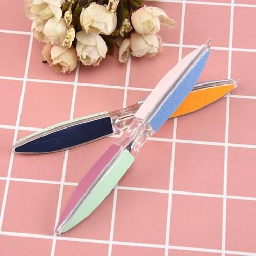 1PCS six-sided polished nail file creative tool printing nail file polishing professional nail file drops Manicure Tools