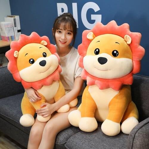 1pc 50/60cm Cute Sun Flower Happy Lion Plush Toys Cute Stuffed Animal Lion Hug Doll for Kids Baby Lovely Cartoon Christmas Gift