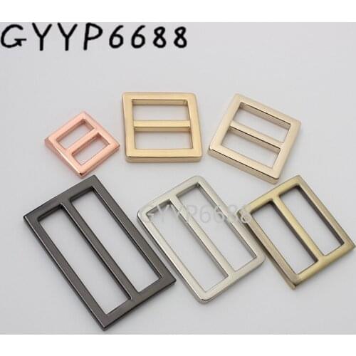 10-30-100pcs 5 sizes 7 colors 12 19 26 32 38mm inner die casting slider buckles for chain purse shoulderbag hardware