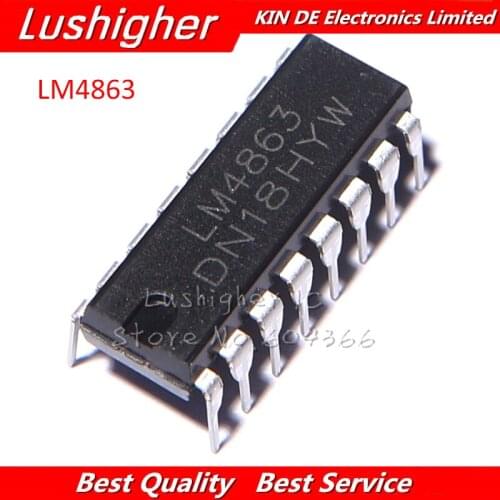 10PCS LM4863D DIP16 LM4863 New Original