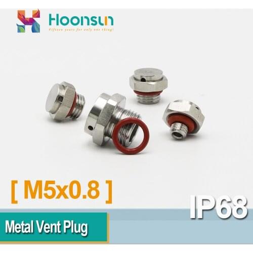 10pcs M5x0.8 M5*0.8 M5 Metal Screw Vent Plug Breathable Screw Vent Valve SS304