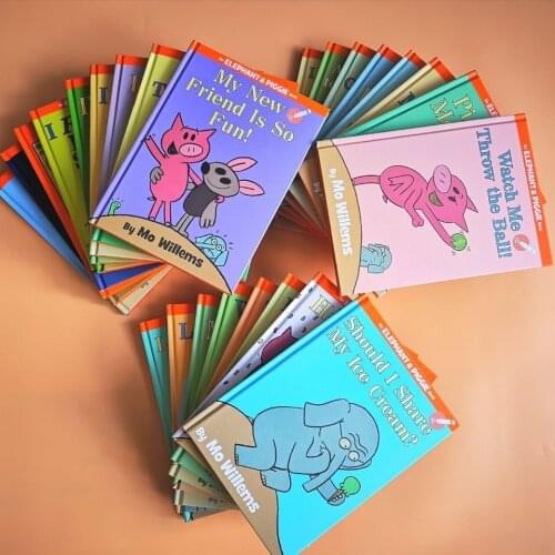 25 Pcs/Set An Elephant And Piggie Hardcover Reading Book Educational Toy Children Kids Learn English Picture Story Book Age 2-8