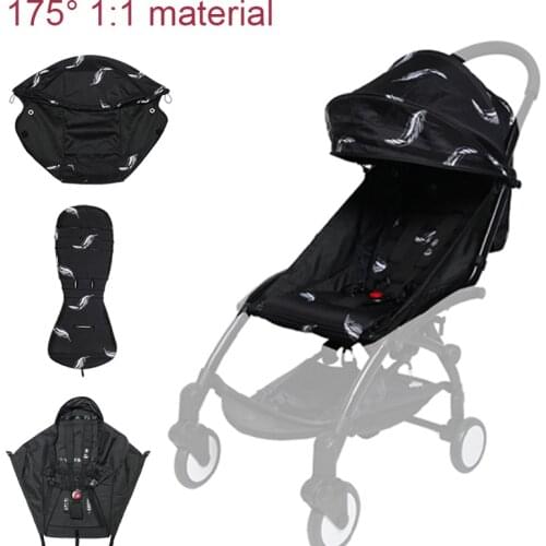 3pcs/set 175° Adjustable Canopy Cover Cushion Stroller Accessories Water Proof For Babyzen Yoyo Yoya Pram Sunshade Seat Mattress