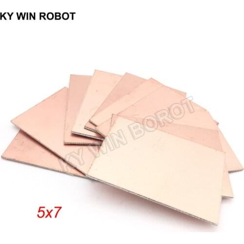 5 pcs FR4 PCB 5*7cm Double Side Copper Clad plate DIY PCB Kit Laminate Circuit Board 5x7cm 50x70x1.5mm