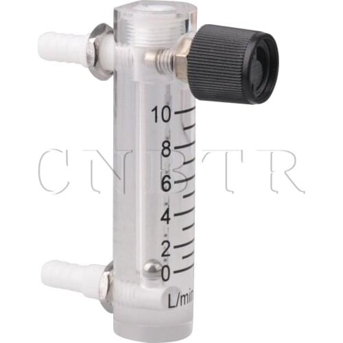 CNBTR LZQ-3 Acrylic Flowmeter (0-10 LPM Flow Meter) with Control Valve for Oxygen/Air