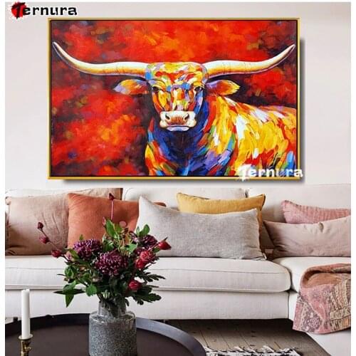 Animal highland cattle Diamond Embroidery Cross Stitch Painted Diamond Painting Kits Mosaic Sale Rhinestones Art Handwork Gift