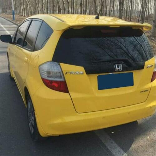 Car Roof Spoiler Fit Rear Wing Spoiler JAZZ ABS Material Automobile Decoration with colour For Honda JAZZ Spoiler 2008 - 2013