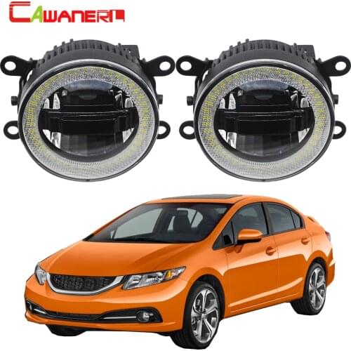 Cawanerl For Honda Civic 2013 2014 2015 Car Styling LED Fog Light DRL Daytime Running Light Angel Eye 12V 2 Pieces