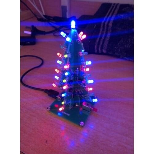 Colorful Christmas tree DIY Electronic DIY kits Soldering Kits DIY Brain-training Toy
