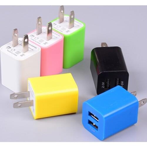 Colorful Travel Wall Charger Power Adapter Usa Plug Usb Ac For Iphone X 8 7 6 5 5s 4 Ipod Huawei Xiaomi Htc