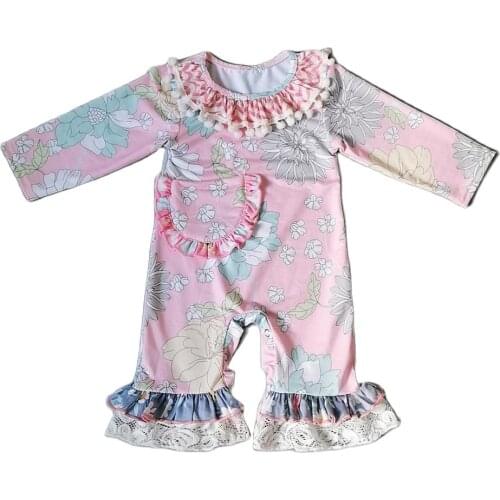 Baby Autumn Winter Rompers Toddler Newborn Infant Boys Girls Flower Print Jumpsuits Playsuits Casual Kids Soft Clothing Outfits