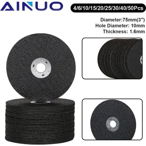 75mm Metal Cutting Disc 3" Cut Off Wheels Flap Sanding Grinding Discs Angle Grinder Blade Metal Stainless Steel Milling Cutter