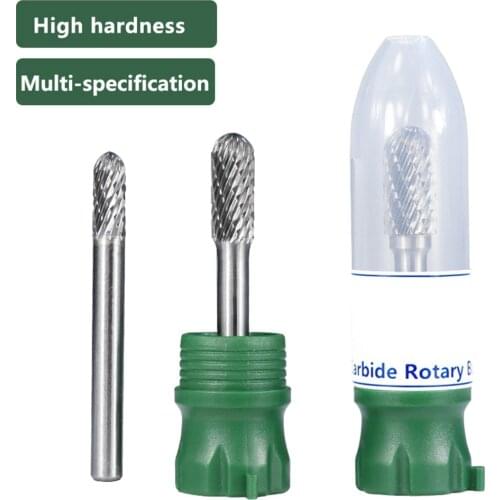 Tungsten Carbide Burr Type C Fijne Tand Roterende Bestanden Double Cut Metalen Frezen Carving Bit Cutter 6Mm Schacht roterende B