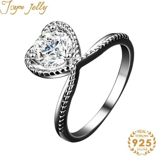 JoyceJelly Pure Silver 925 Ring For Women Natural 1 Carat Moissanite Female S925 Fine Jewelry for Wedding Gift Size5-9 Wholesale