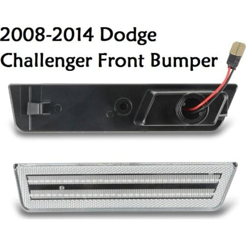 2Pcs Amber LED Front Bumper Side Marker Fender Repeater Light For Dodge Challenger 2008-2014 Charger 2011-2014