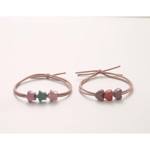 2/pcs/set Star hair ring small fresh head rope female rubber band hair rope headdress rubber band ponytail cute hair accessories