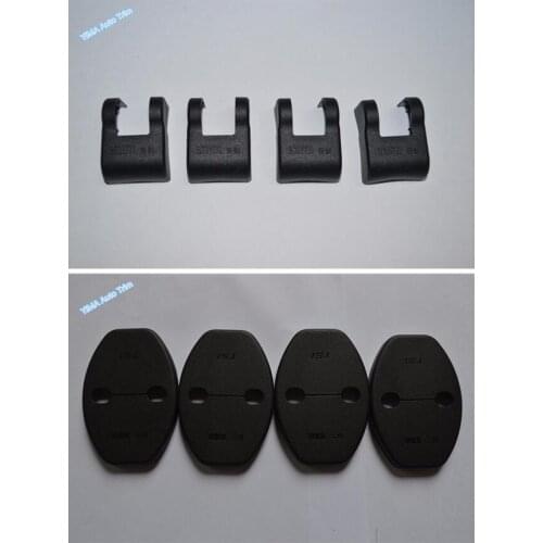 Lapetus Car Styling For Adui Q3 Q5 Q7 Black Plastic Inner Car Door Lock & Arm Stop Rust Waterproof Protector Cover Kit 8 Pcs