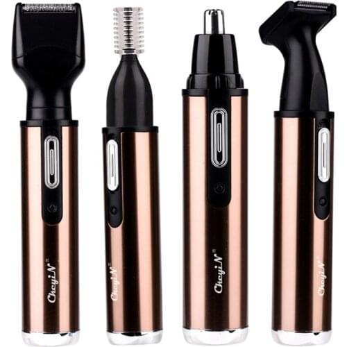 Portable Electric Nose Hair Trimmer Rechargeable Beard Shaver Eyebrow Sideburn Hair Cutting Machine Nose Ear Hair Razor Set 0