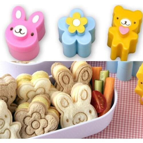 Cute Rabbit Flower Panda Shaped Bread Cake Sandwich Mould Donut Dessert Mousse Chocolate Mould Embossing Device Crust Cutter