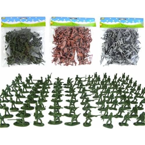 100pcs/Pack Mini Soldier Model Military Plastic Toy Soldier Army Men Figures Playset Kit Gift Model Toy For Kids Boys