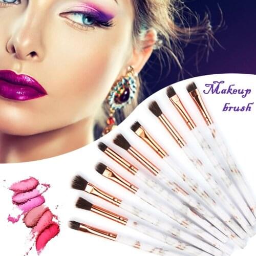 10pcs Makeup Brushes Set Marble texture Cosmetic Powder Foundation Eyeshadow Lip for women make up tool Accessories