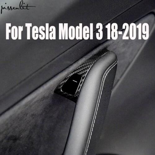 Car Stickers for Tesla Model 3 2018-2019 Sticker Carbon Fiber Car Door Protect Scratchproof Accessories