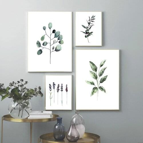 Simple Botanical Illustration Poster Lavendula Angustifolia Decor Picture Modern Wall Art Paintings for Living Room Home Decor
