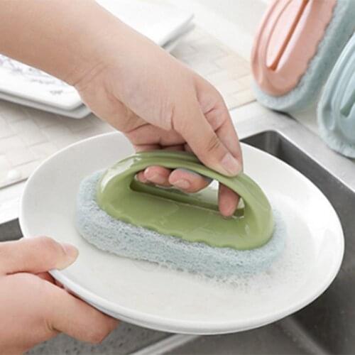 Kitchen Magic Cleaning Brush Sponge Strong Decontamination Bath Brush Handle Eraser Cleaner Kitchen Bathroom Cleaning Brushes