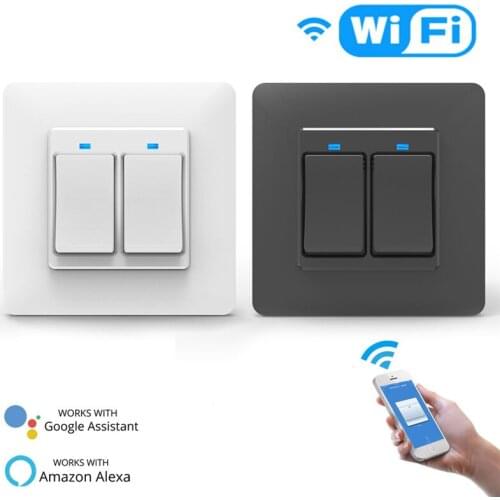WiFi Smart Light Wall Switch Push Button Smart Life Tuya Wireless Remote Control Work with Alexa Google Home EU UK
